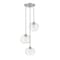 Z-Lite Harmony 3 Light Pendant, Brushed Nickel & Clear 486P10-3R-BN - alternate 5